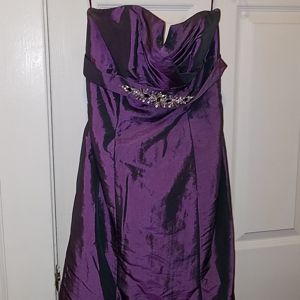 Purple Bridesmaid dress with embellishments